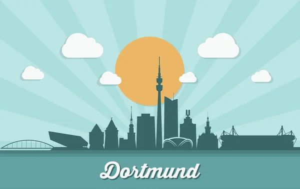 Dortmund Skyline resumen — Archivo Imágenes Vectoriales