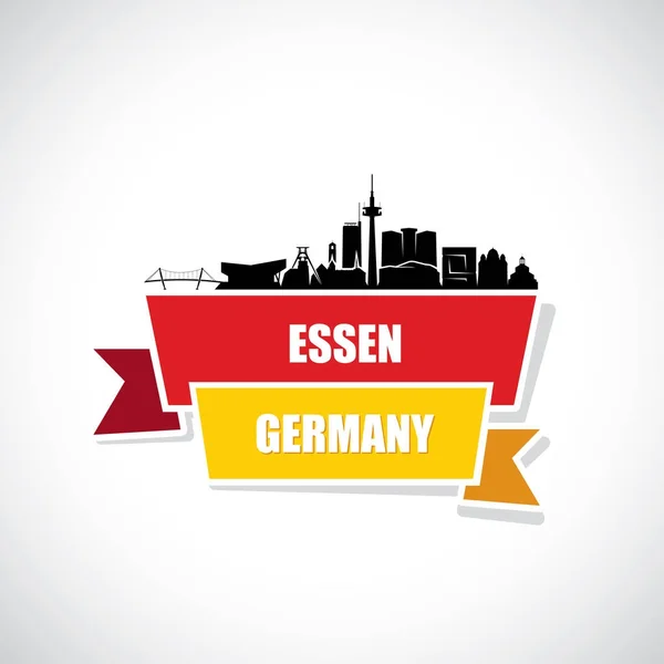 Streszczenie panoramę miasta Essen, w Niemczech — Wektor stockowy
