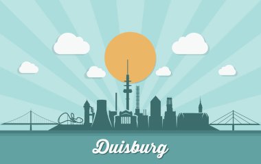 Duisburg şehir manzarası 