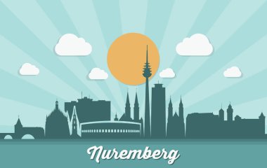 Nürnberg şehir manzarası 