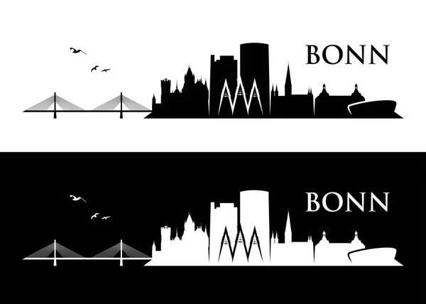 Ciudad de Bonn skyline — Archivo Imágenes Vectoriales