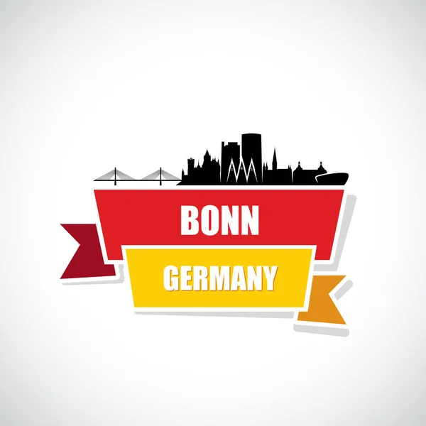 Skyline van de stad Bonn — Stockvector