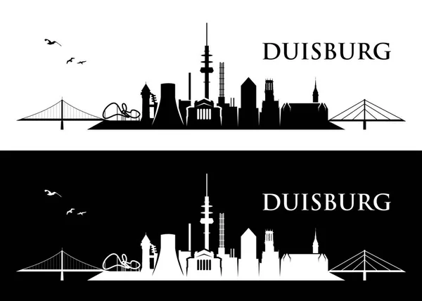 Panoramę miasta Duisburg — Wektor stockowy