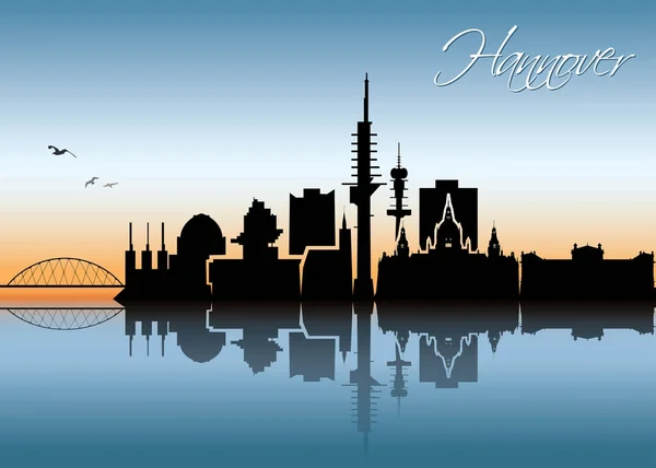 Skyline van de stad Hannover — Stockvector