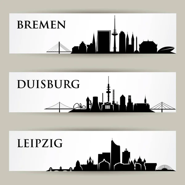 German  cities  skyline — Stock Vector