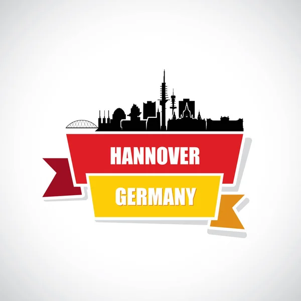 Hanover stadssilhuetten — Stock vektor
