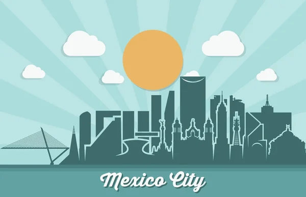 Cidade do México skyline —  Vetores de Stock