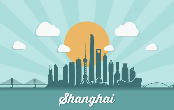 Cidade de Xangai — Vetor de Stock