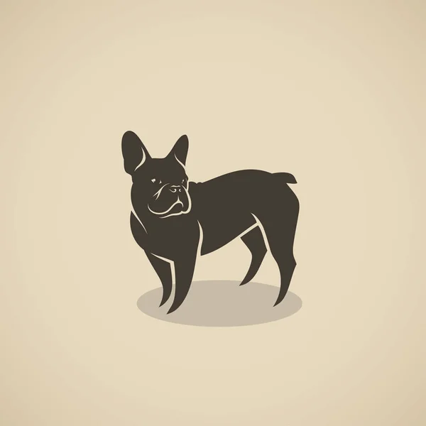 法国斗牛犬设计 矢量插图 — 图库矢量图片