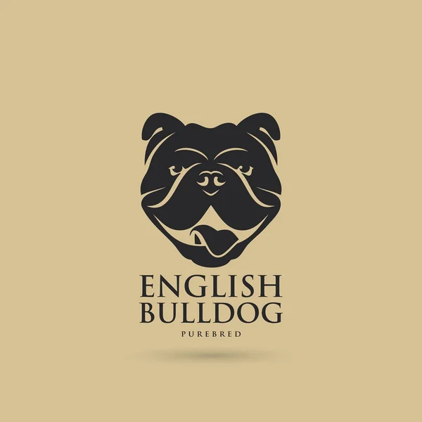 Buldogue Inglês Ilustração Vetorial — Vetor de Stock