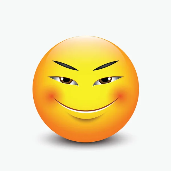 Emoticon Asiático Bonito Emoji Smiley Ilustração Vetorial —  Vetores de Stock