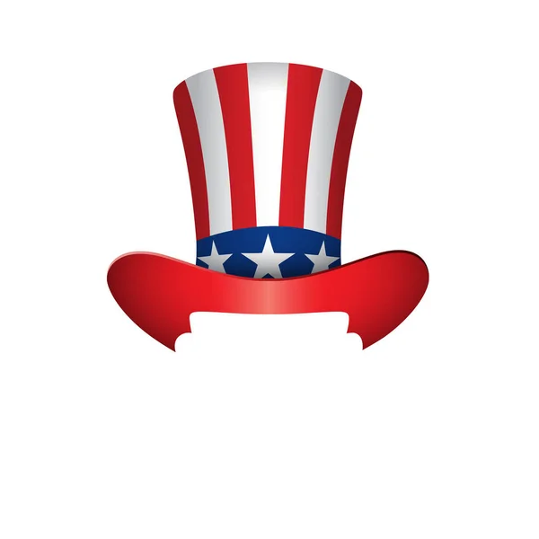 Hat Flat United States America Vector Illustration — Stock Vector