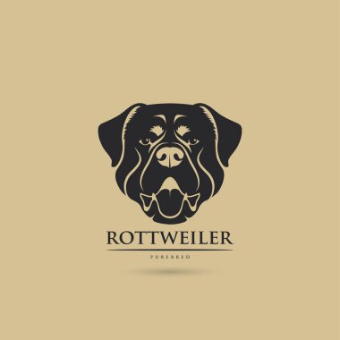 vektör çizim tasarım arka plan üzerinde siyah rottweiler köpek