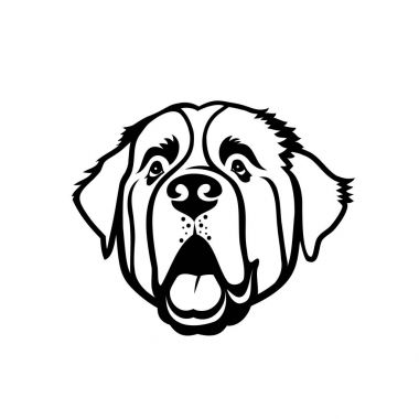 St. Bernard köpeği vektör çizim 