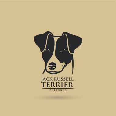 Jack Russell köpek logosu, vektör çizim