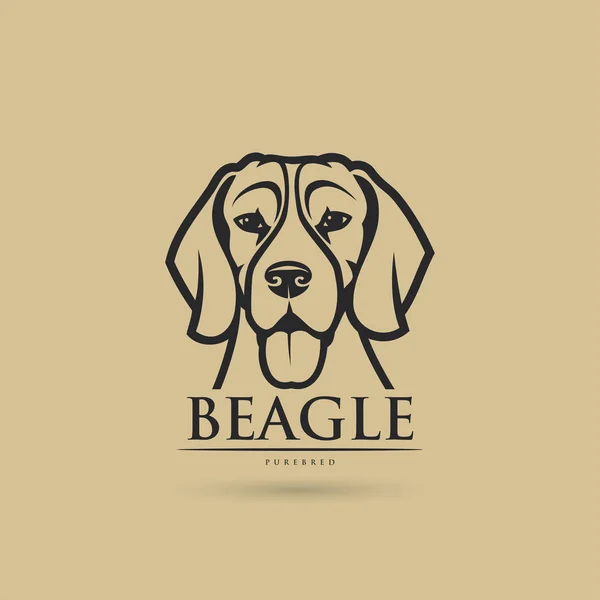 Beagle Dog Logo Vector Illustration — Stock Vector
