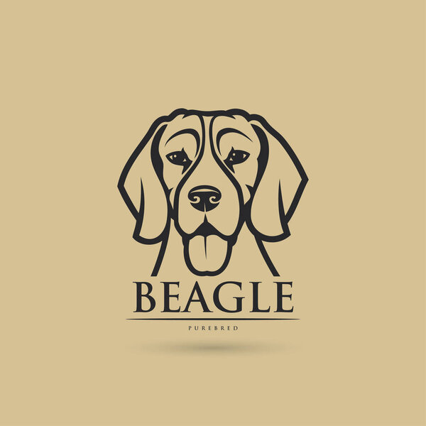 Beagle dog logo, vector illustration