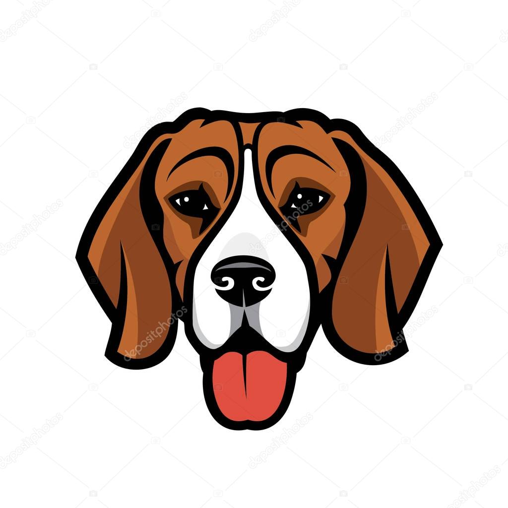 Beagle dog logo, vector illustration