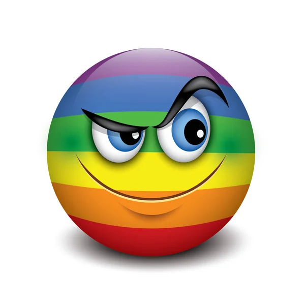 Carino Emoticon Curioso Emoji Smiley Illustrazione Vettoriale — Vettoriale Stock