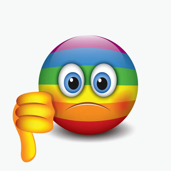 Χαριτωμένη Φατσούλα Τον Αντίχειρα Προς Κάτω Smiley Emoji Εικονογράφηση Διάνυσμα — Διανυσματικό Αρχείο