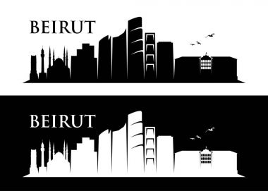 Manzarası, Beyrut üzerinde mimari yapılarından siluetleri
