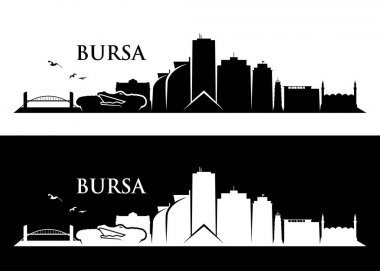 Manzarası, Bursa üzerinde mimari yapılarından siluetleri