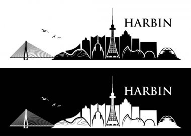 Manzarası, Harbin üzerinde mimari yapılarından siluetleri