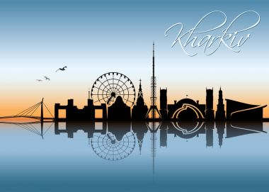 Manzarası, Kharkiv üzerinde mimari yapılarından siluetleri