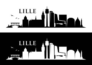 Manzarası, Lille üzerinde mimari yapılarından siluetleri