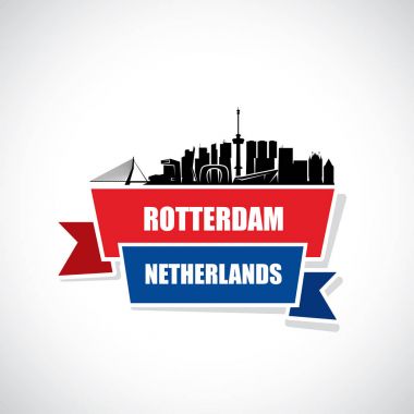 Manzarası, Rotterdam üzerinde mimari yapılarından siluetleri