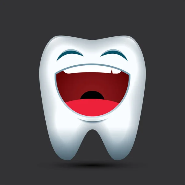 別の表現で歯のイメージでかわいい絵文字 — ストックベクタ