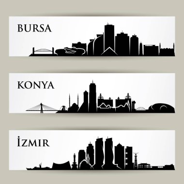 Şehir silueti - Türkiye - vektör çizim