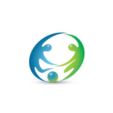 Soyut Futbol oyuncular sembolü - vektör çizim