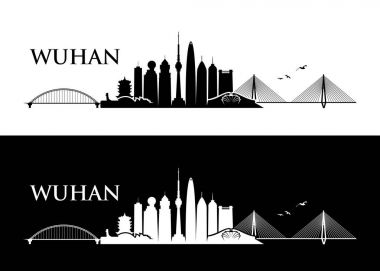 Wuhan manzarası - Çin - vektör çizim