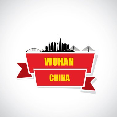 Wuhan manzarası - Çin - vektör çizim