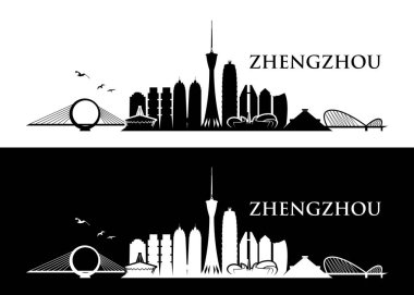 Zhengzhou manzarası - Çin - vektör çizim