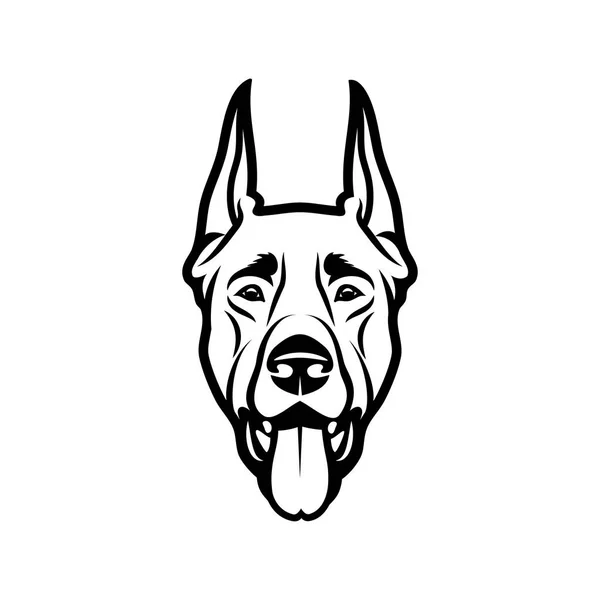 Perro Doberman Vector Ilustración — Vector de stock