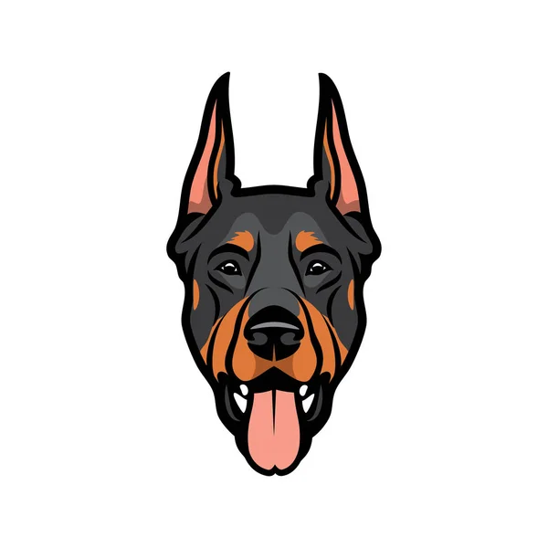 Cane Doberman Vettoriale Illustrazione — Vettoriale Stock