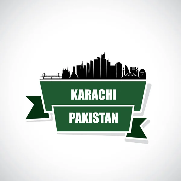 Karachi Pakistan Ilustrație Vectorială — Vector de stoc