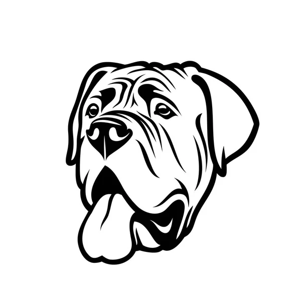 English mastiff drawing | Purebred English Mastiff Outline Drawing