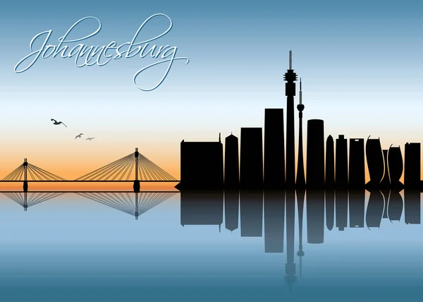 Johannesburg Skyline Sydafrika Vektorillustration — Stock vektor