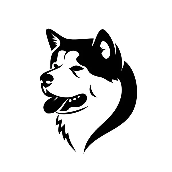 Elegante Icono Perro Akita Inu Aislado Sobre Fondo Blanco — Vector de stock