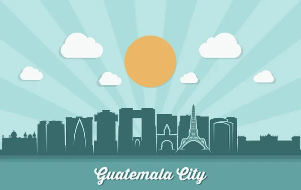 Guatemala Silhouette Semplicemente Illustrazione Vettoriale — Vettoriale Stock