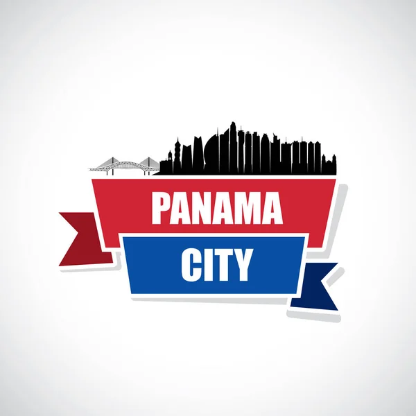 Silueta Ciudad Panamá Simplemente Vector Ilustración — Vector de stock