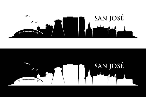 Set Santa Cruz Sierra City Silhouettes Simply Vector Illustration — Stock Vector