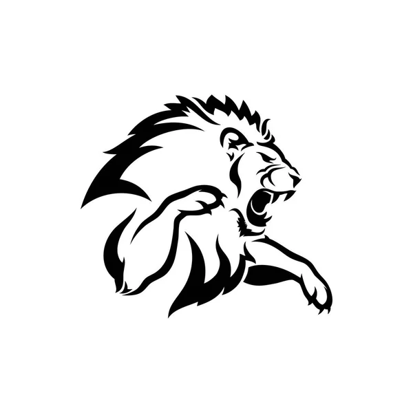 Ilustración Vectorial Minimalista Del Perfil Del León — Archivo Imágenes Vectoriales