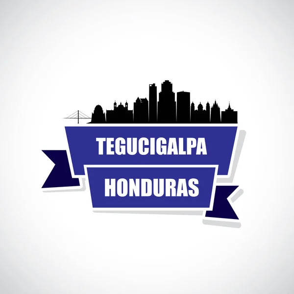 Tegucigalpa Honduras Stad Silhouet Gewoon Vector Illustratie — Stockvector