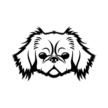 Köpek bej arkaplan üzerine resimleme çizdi