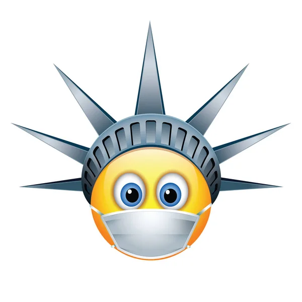 Emoticon Americano Emoji Smiley Illustrazione Vettoriale — Vettoriale Stock