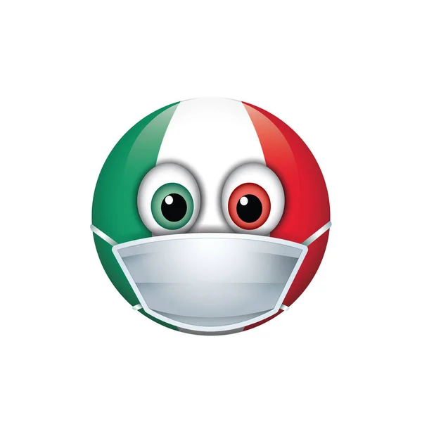 Emoticon Italiano Emoji Smiley Ilustração Vetorial — Vetor de Stock